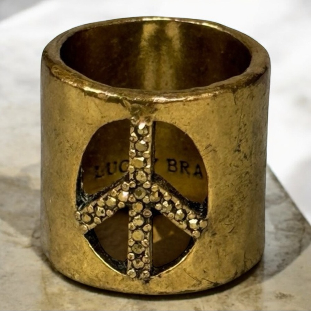 🟠***RARE*** Lucky Brand Bronze Peace Ring